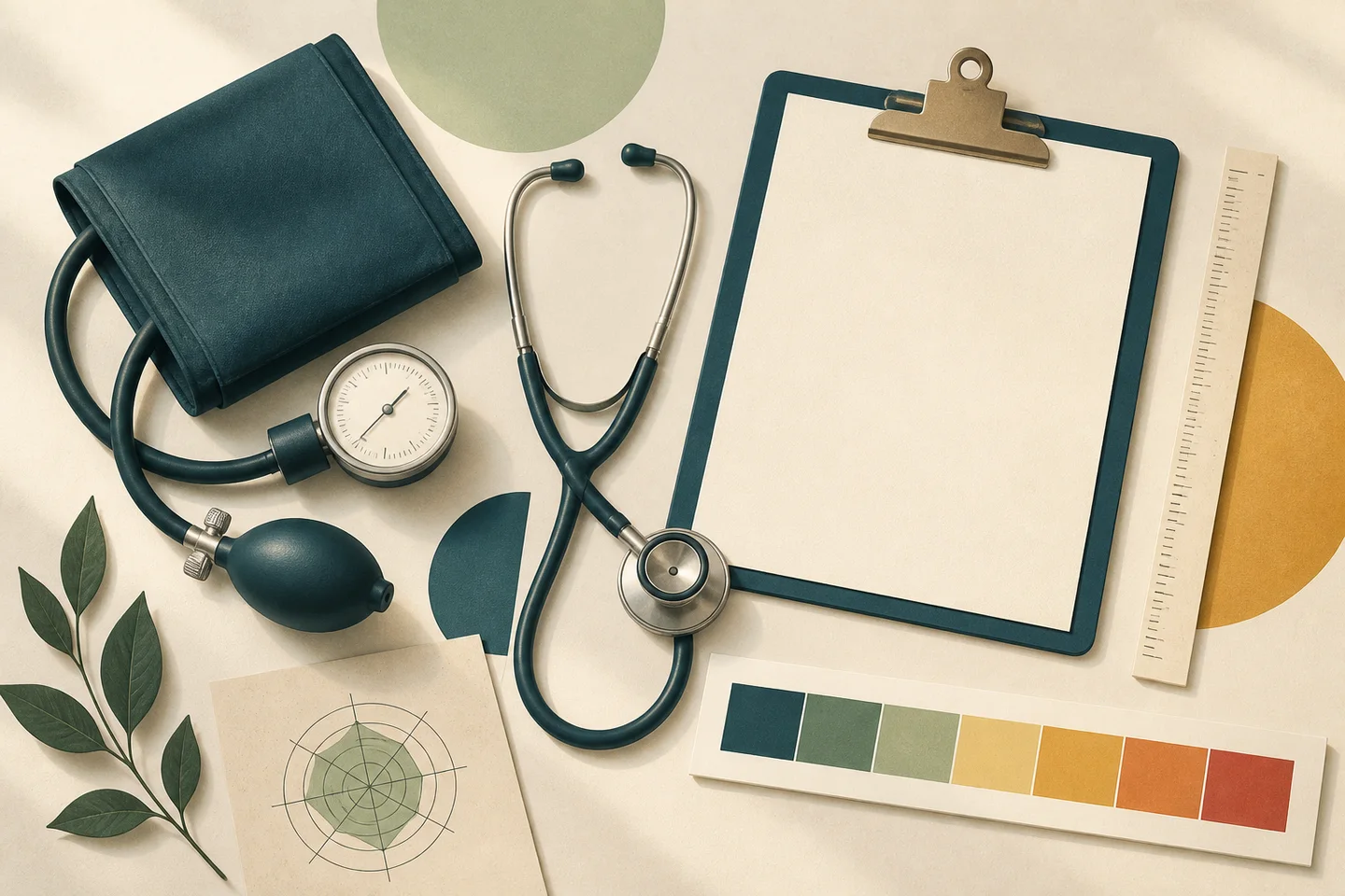 Herramientas de evaluación clínica y escala de IMC, sin diagnosticar con una sola cifra.